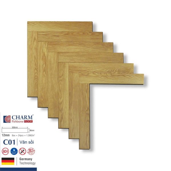 Sàn gỗ xương cá Charmwood C01