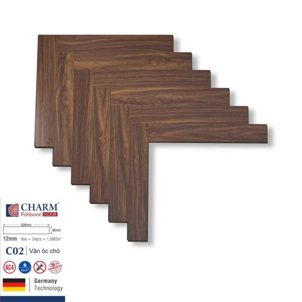 Sàn gỗ xương cá Charmwood C02