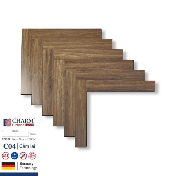 Sàn gỗ xương cá Charmwood C04