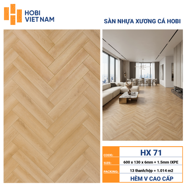 Sàn nhựa xương cá Hobi HX71
