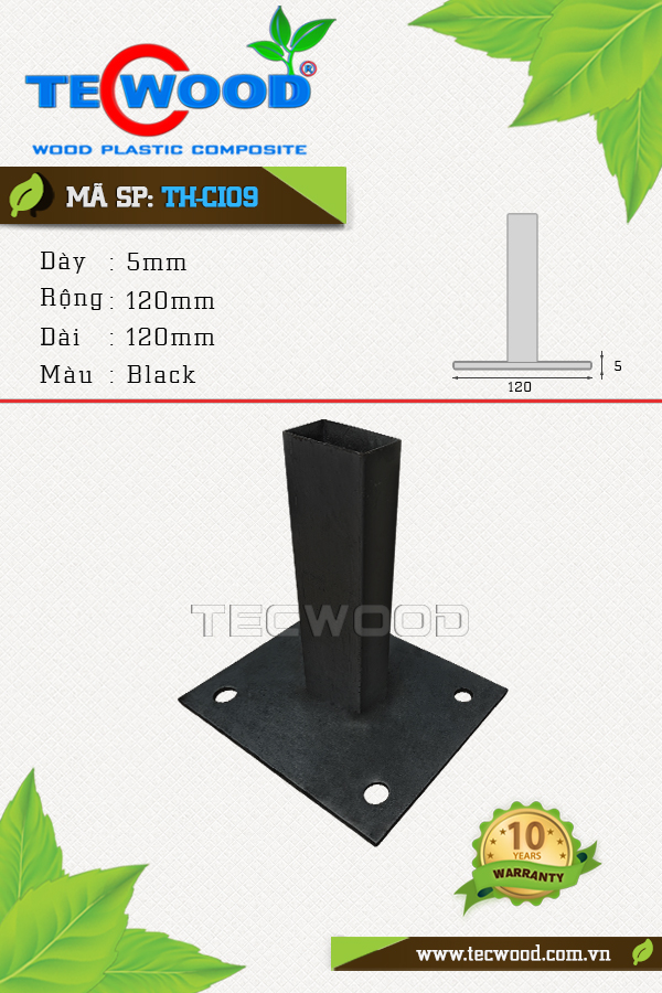 Sàn gỗ ngoài trời Tecwood TH-CI09 Black