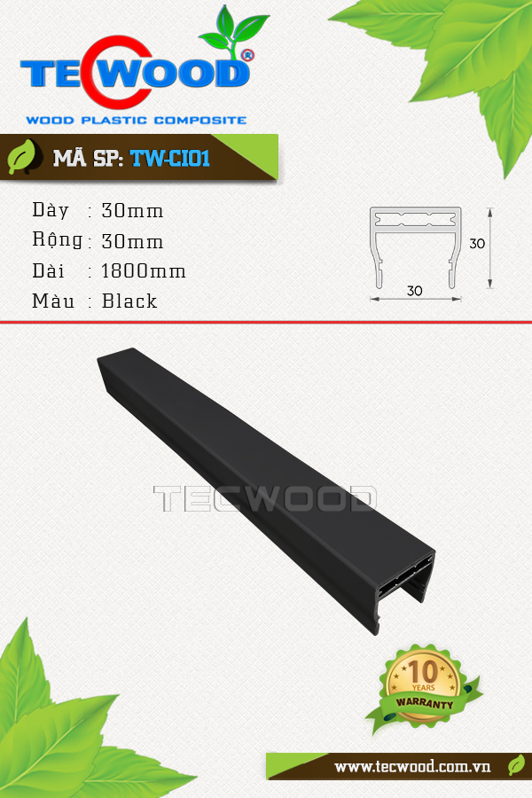 Sàn gỗ ngoài trời Tecwood TW-CI01 Black