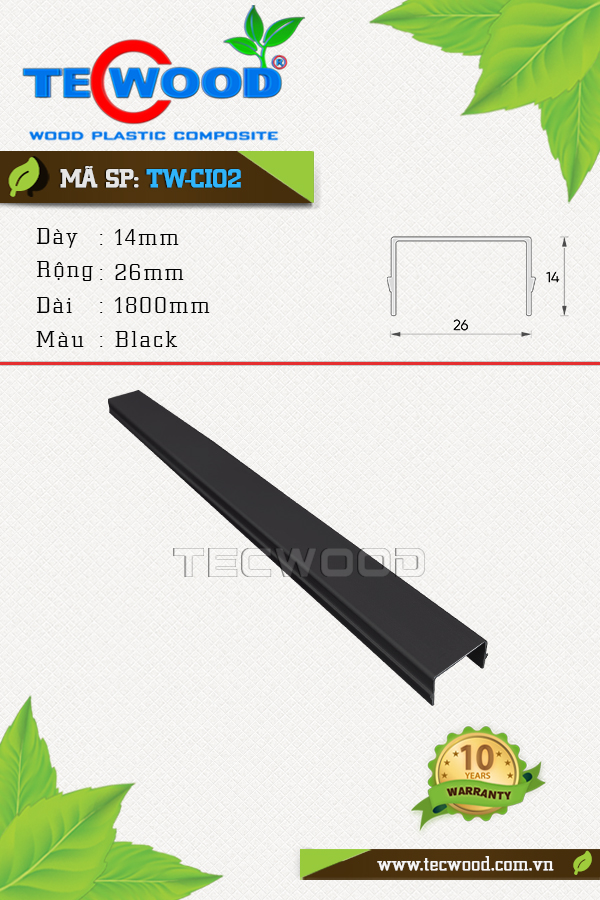 Sàn gỗ ngoài trời Tecwood TW-CI02 Black
