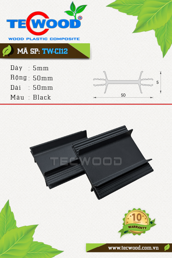 Sàn gỗ ngoài trời Tecwood TW-CI12 Black