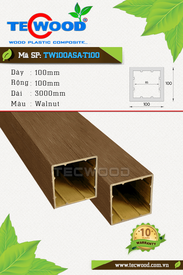 Trụ cột TW100ASA-T100 Walnut
