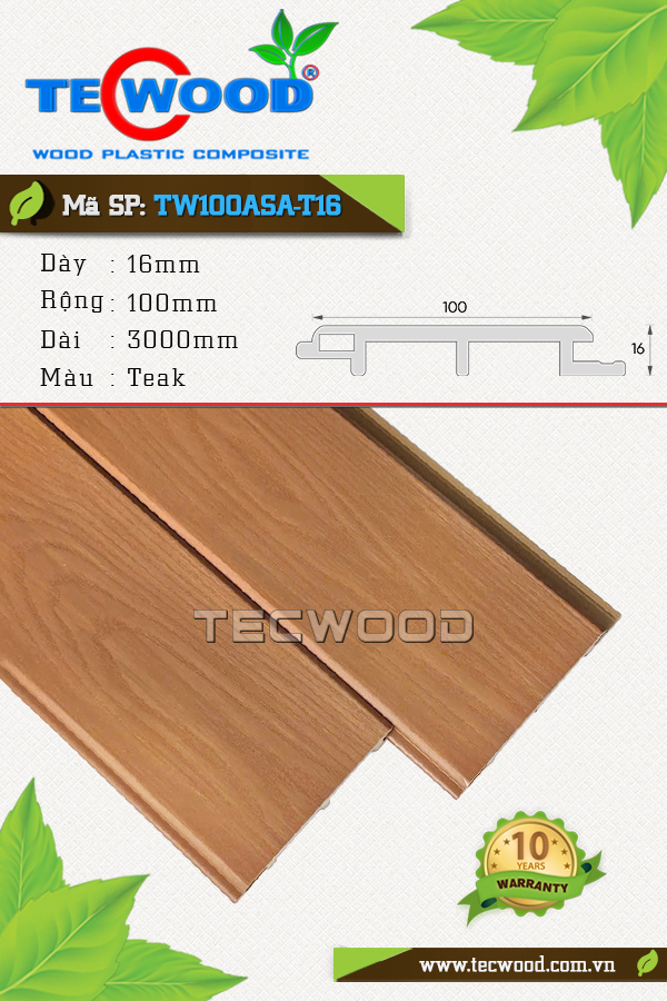 Ốp vân gỗ TW100ASA-T16 Teak
