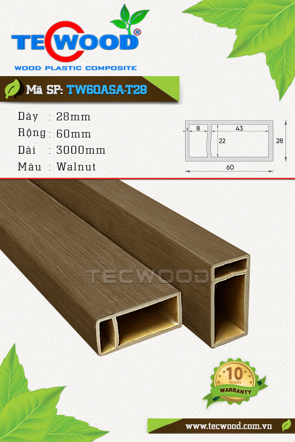 Thanh lam TW60ASA-T28 Walnut