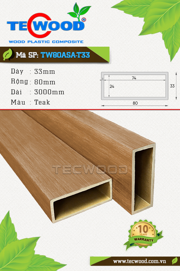 Thanh lam TW80ASA-T33 Teak