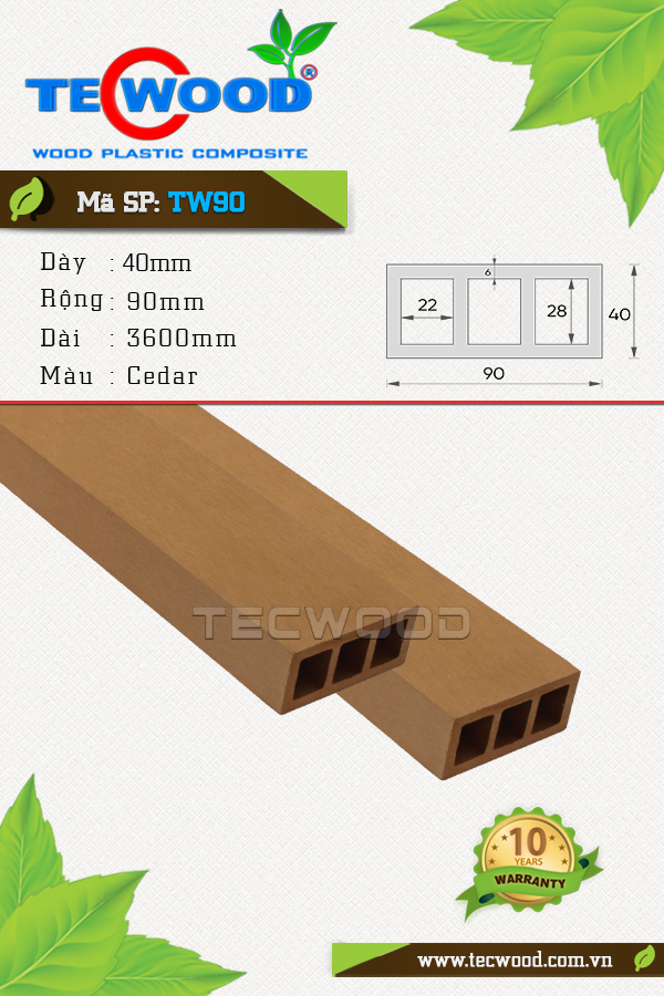 Thanh lam TW90-40 Cedar