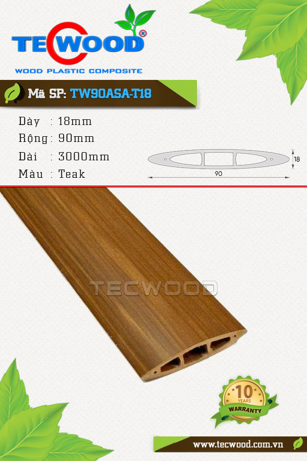 Thanh lam TW90ASA-T18 Teak