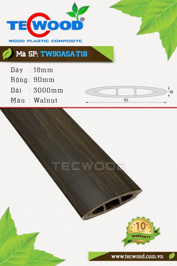 Thanh lam TW90ASA-T18 Walnut