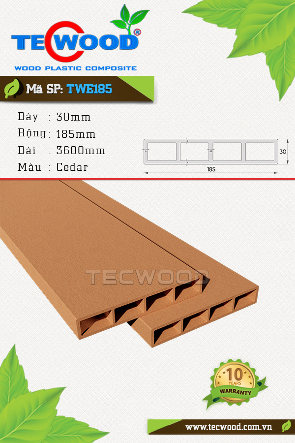 Thanh lam TWE185 Cedar