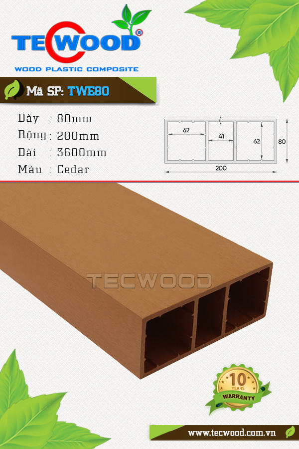 Thanh lam TWE80 Cedar