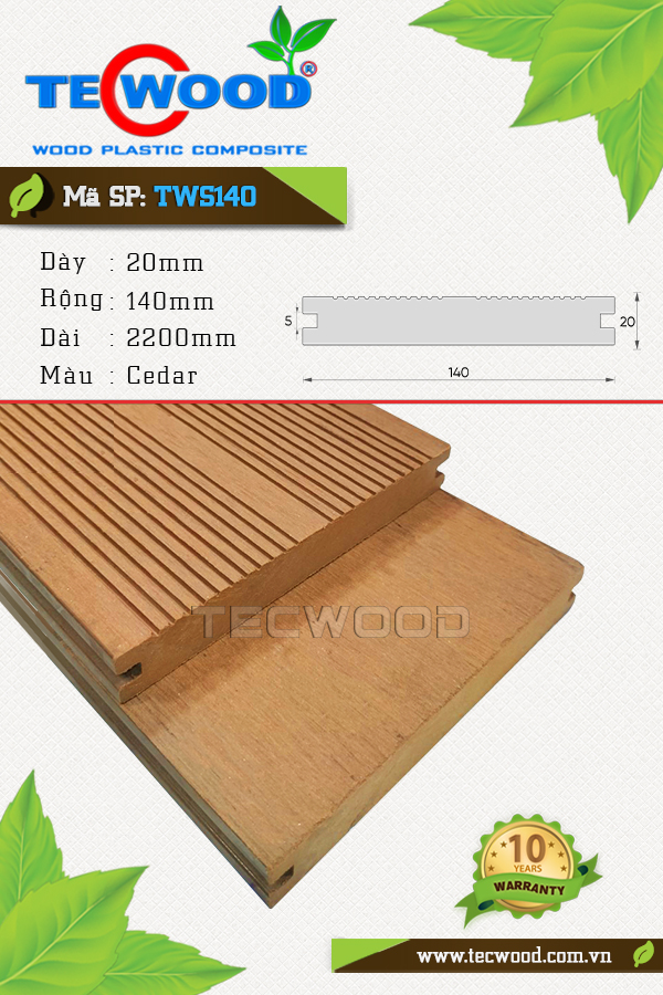 Ván sàn TWS140-20 Cedar