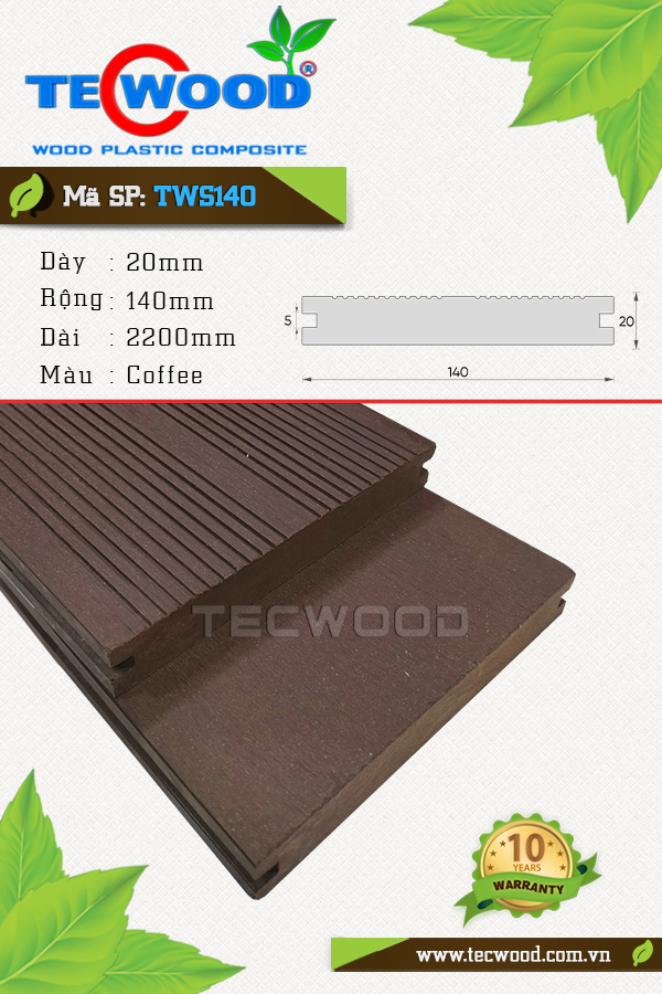 Ván sàn TWS140-20 Coffee