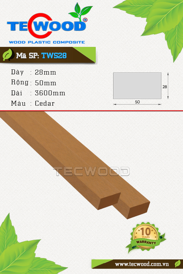 Thanh lam TWS28 Cedar