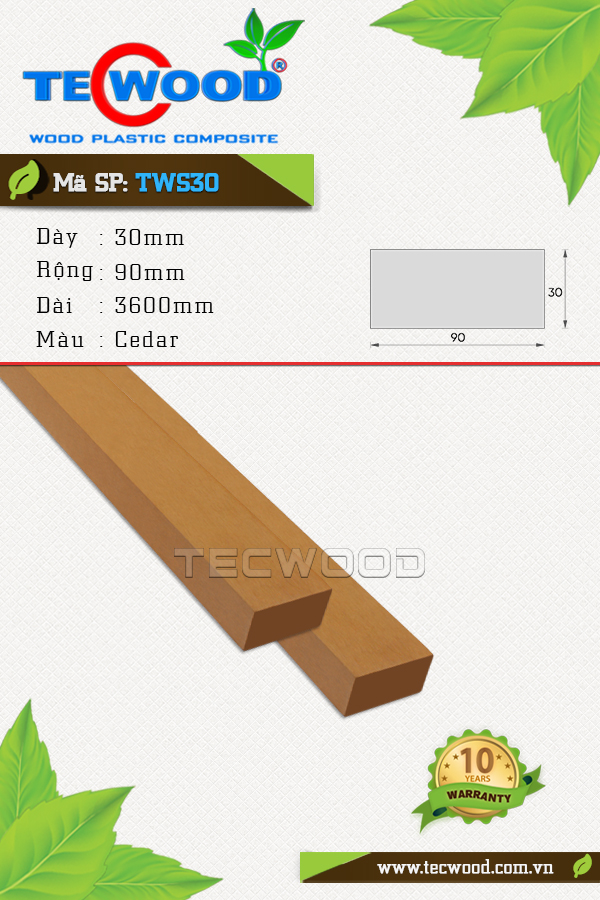 Thanh lam TWS30 Cedar