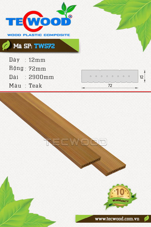 Thanh lam TWS72 Teak