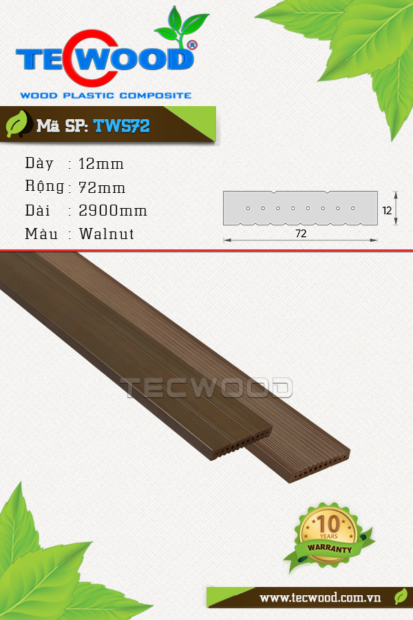 Thanh lam TWS72 Walnut