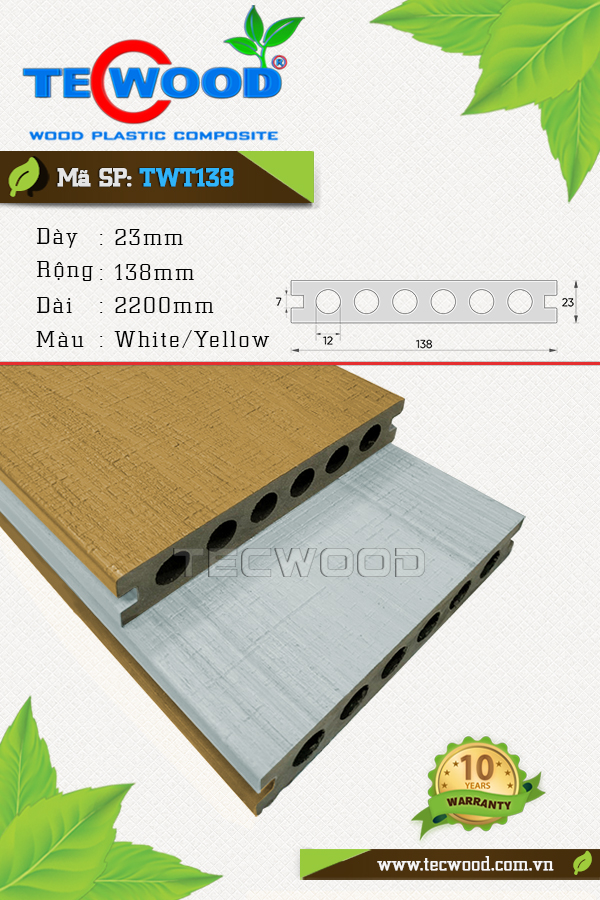 Ván sàn TWT138 White - Yellow