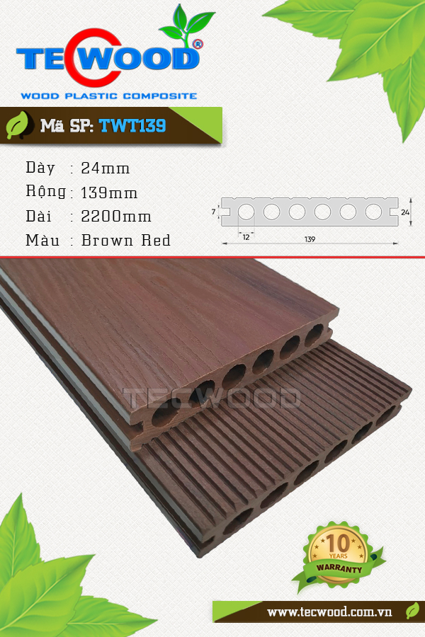 Ván sàn TWT139 BrownRed