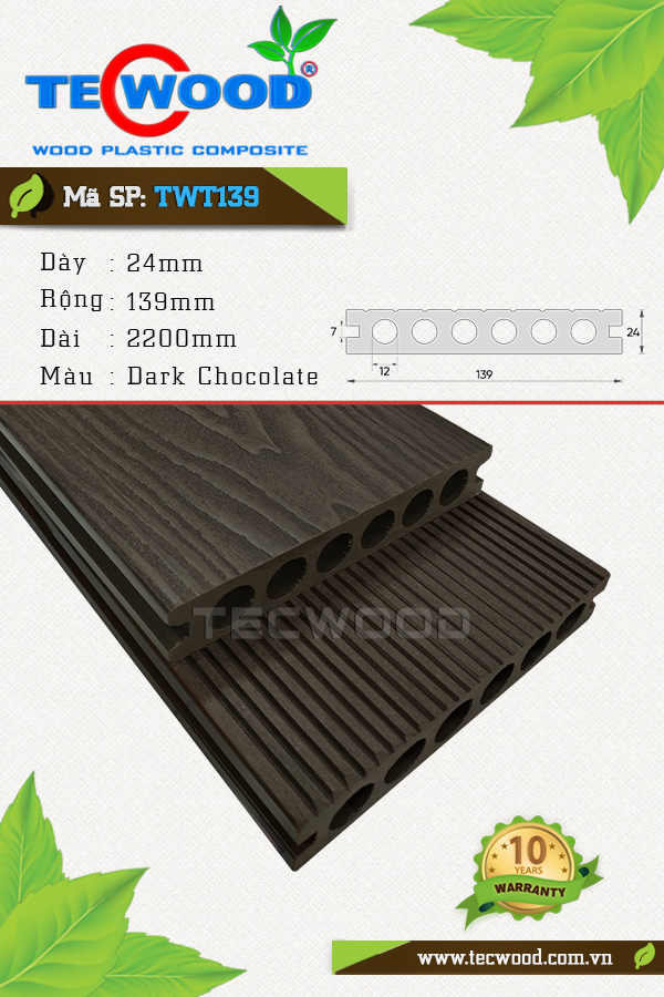 Ván sàn TWT139 DarkChocolate