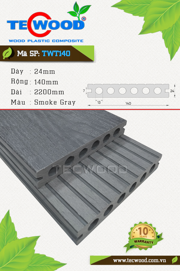 Ván sàn TWT140 Smoke Gray