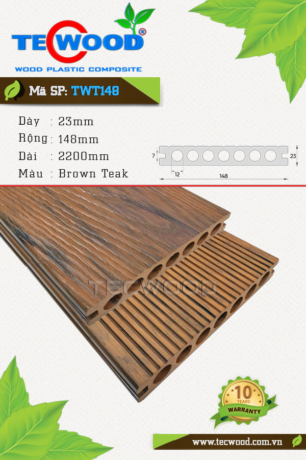 Ván sàn TWT148 Brown Teak