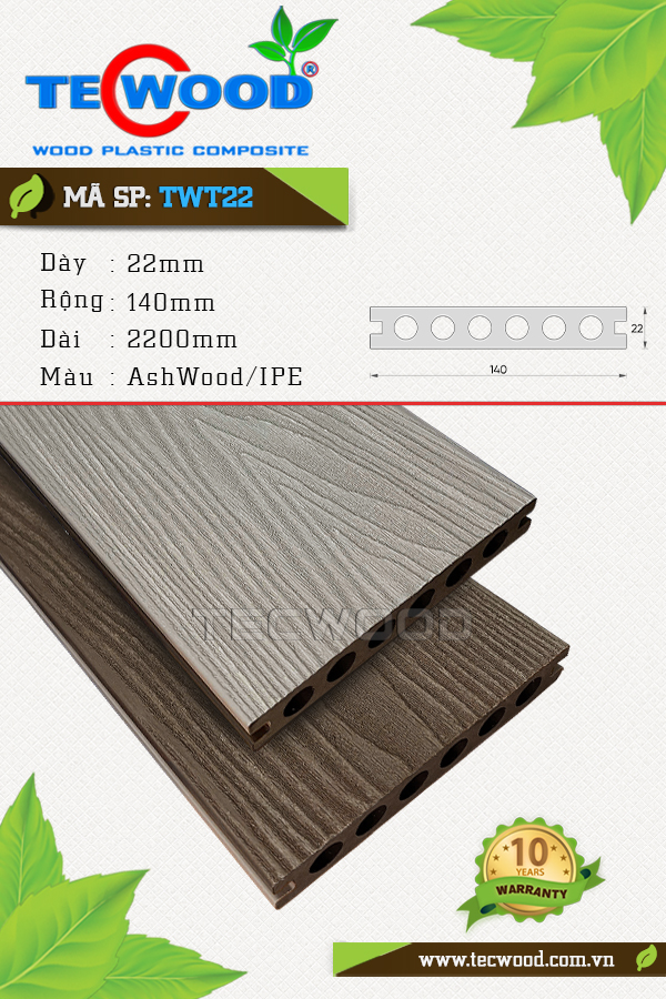 Ván sàn TWT22 AshWood + IPE