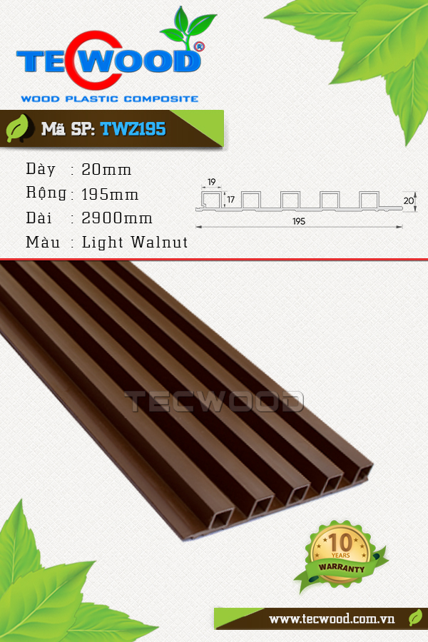 Ốp TWZ195 Light Walnut