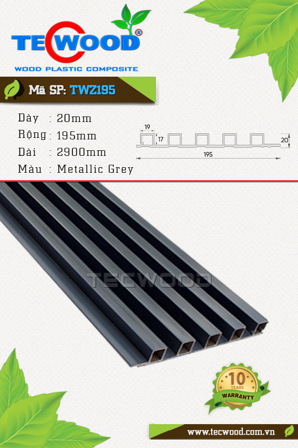 Ốp TWZ195 Metalic Grey