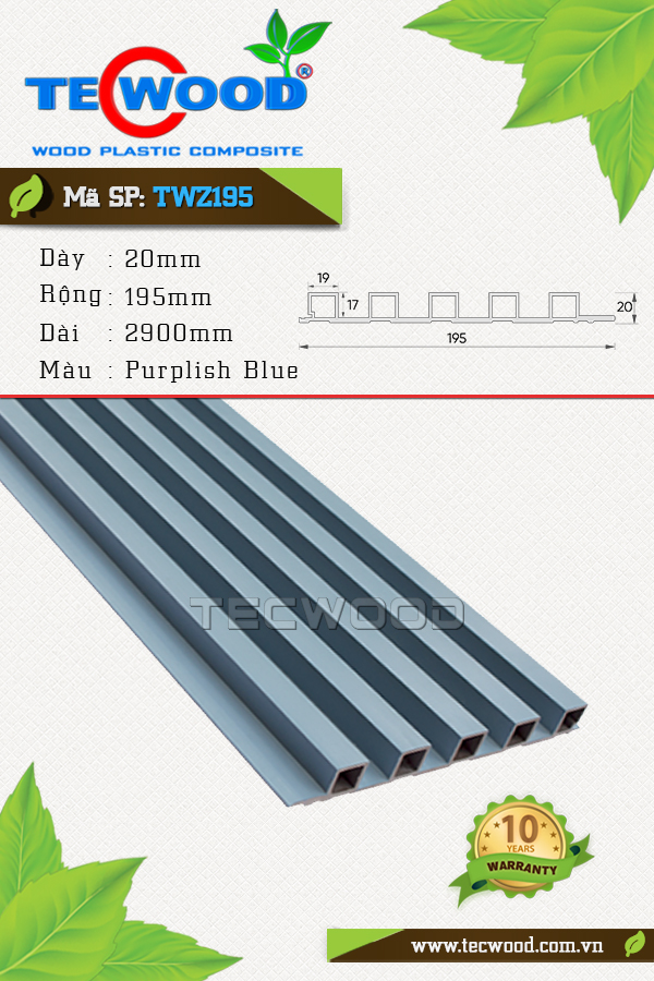 Ốp TWZ195 Purplish Blue
