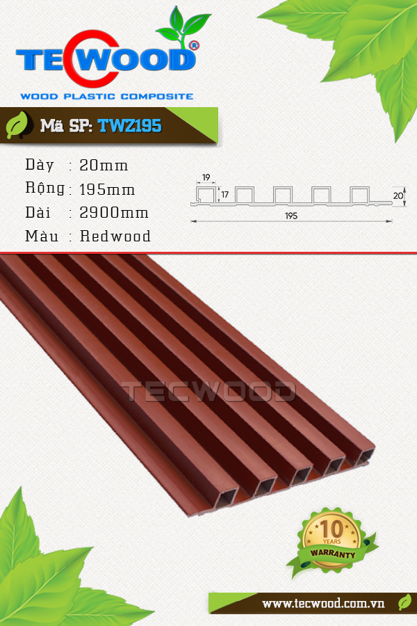 Ốp TWZ195 Red Wood
