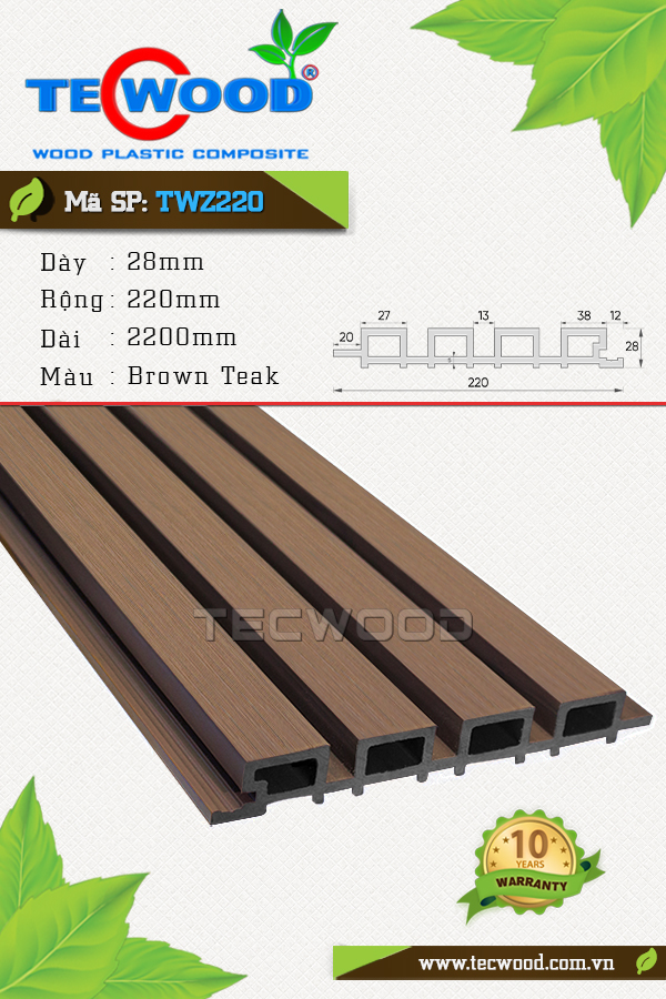 Ốp TWZ220 Brown Teak