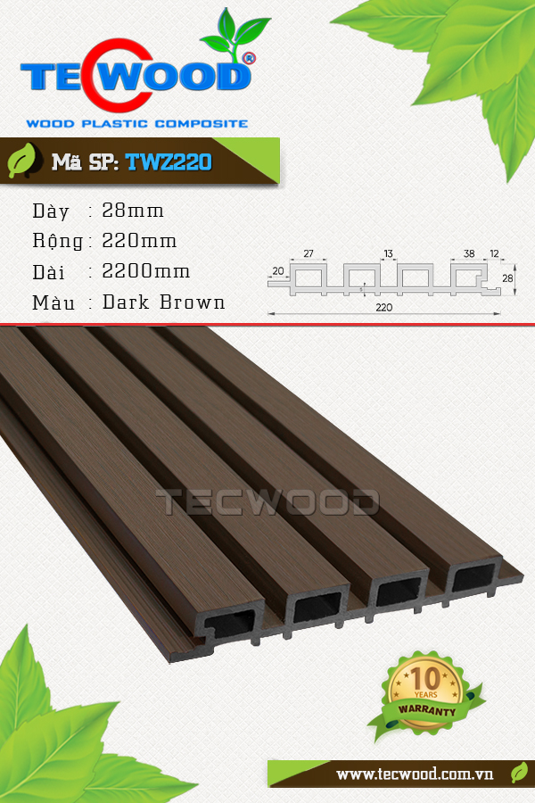Ốp TWZ220 Dark Brown
