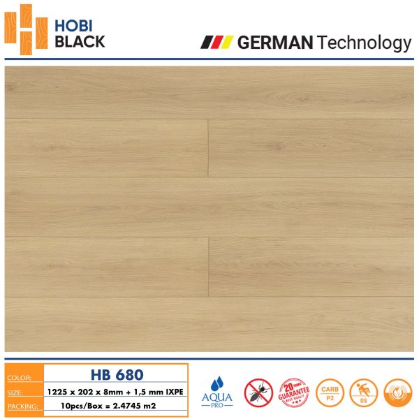 Sàn gỗ Hobi Black HB680