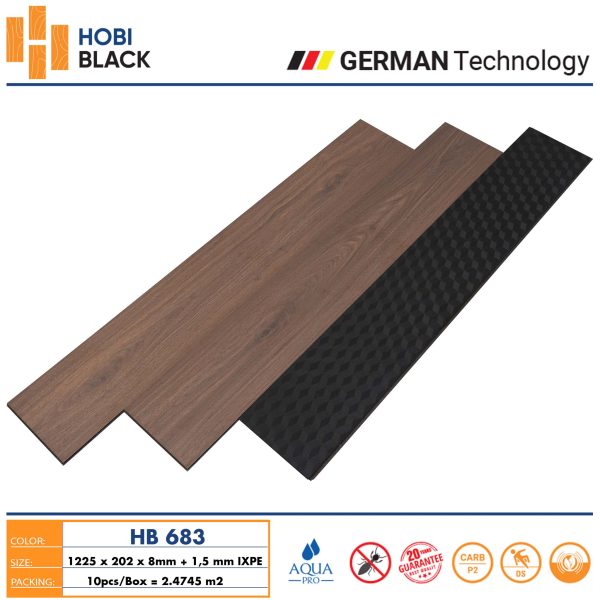 Alternative view of Sàn gỗ Hobi Black HB683