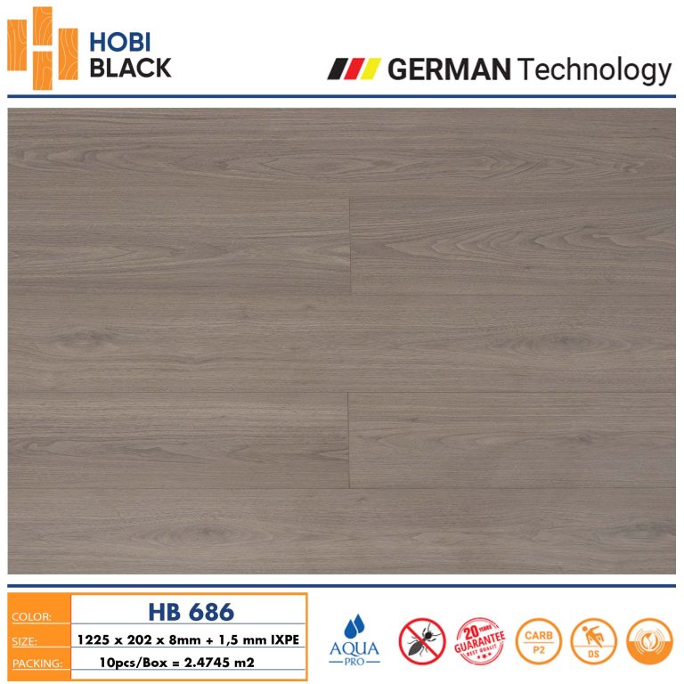 Sàn gỗ Hobi Black HB686