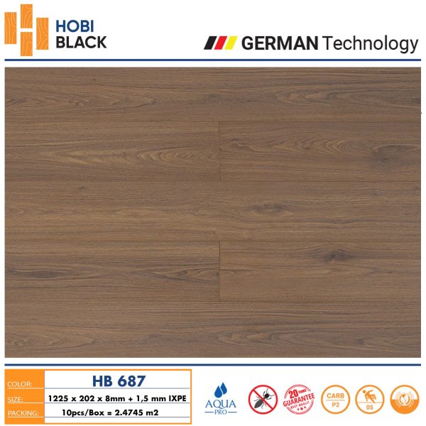 Sàn gỗ Hobi Black HB687