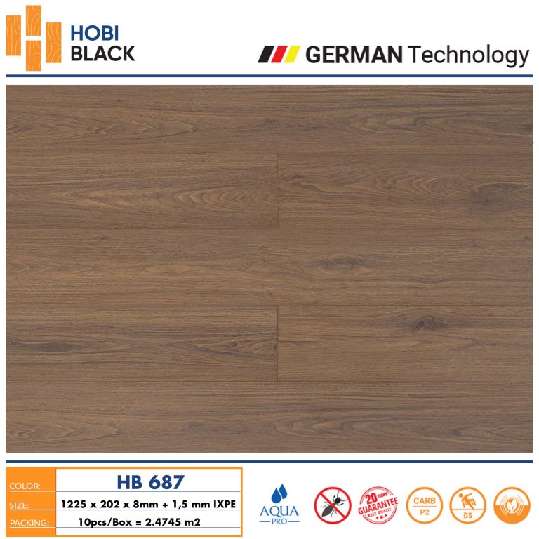 Sàn gỗ Hobi Black HB687