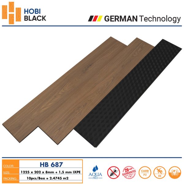 Alternative view of Sàn gỗ Hobi Black HB687