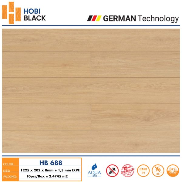 Sàn gỗ Hobi Black HB688