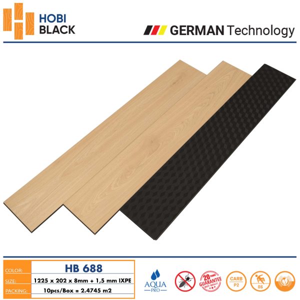 Alternative view of Sàn gỗ Hobi Black HB688