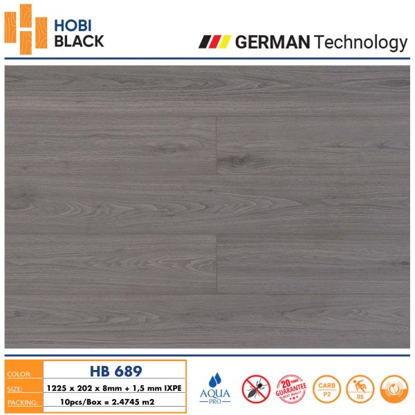 Sàn gỗ Hobi Black HB689