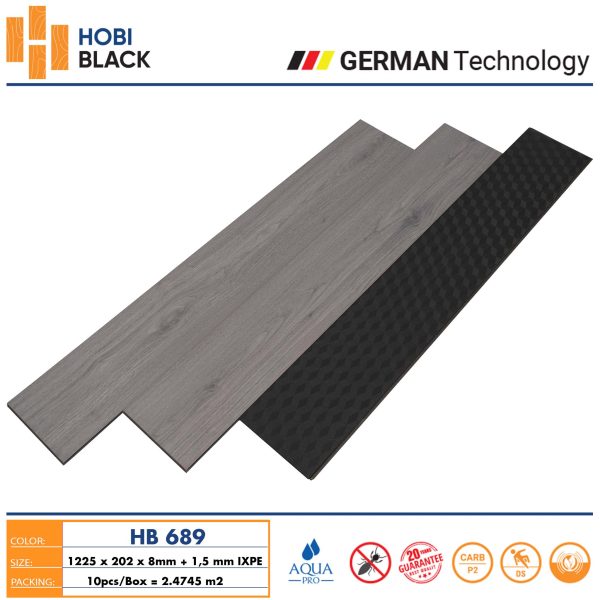 Alternative view of Sàn gỗ Hobi Black HB689